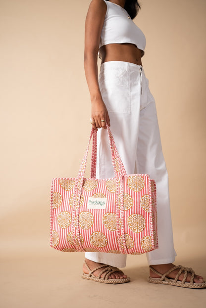 Quilted Market Tote Bag