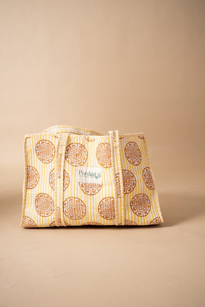 Quilted Market Tote Bag